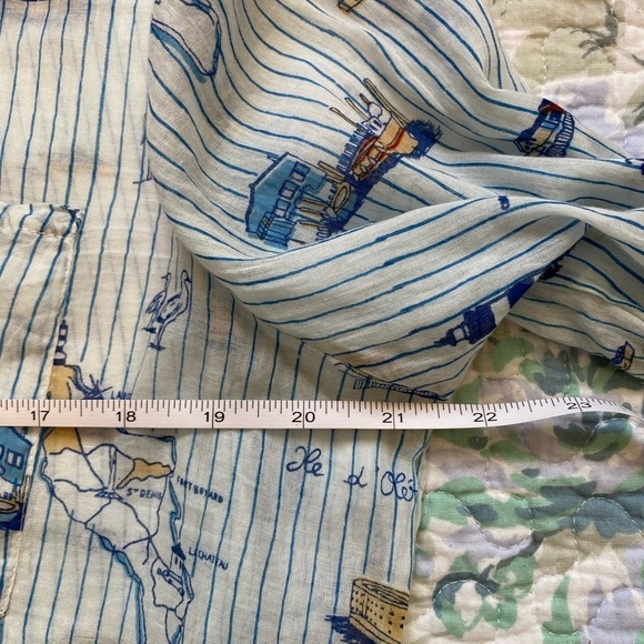 COTTON DAISY Beach Themed Sheer Cotton Cover Up Size Large - Picture 7 of 8